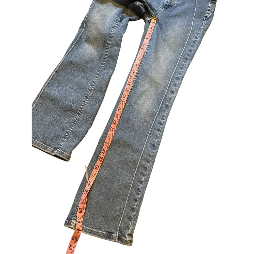 Free People Cross My Heart Jeans in Burnin Blue Booty Love 27 - Picture 7 of 11